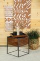 Coaster® Ondrej Dark Brown  Accent Table with Gunmetal Base-1