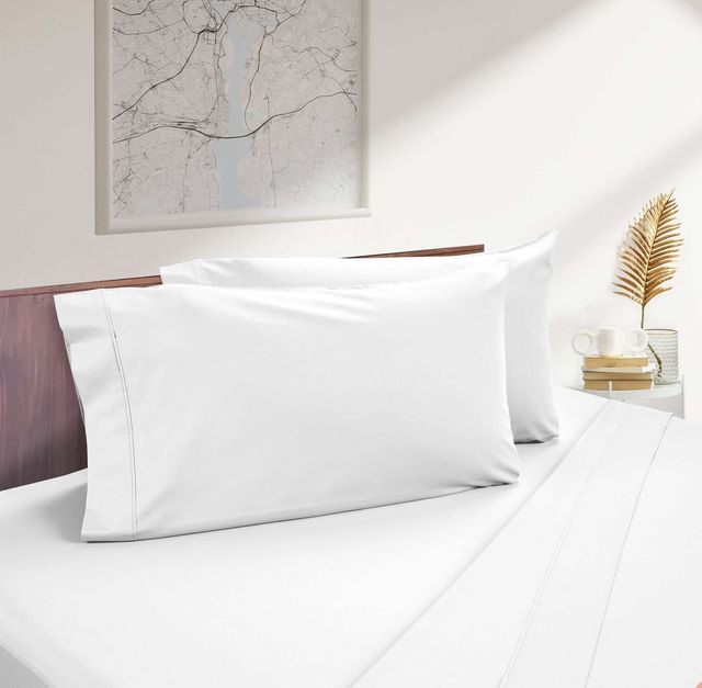 DreamFit® DreamComfort™ Long Staple Cotton White Split Queen Sheet Set-3
