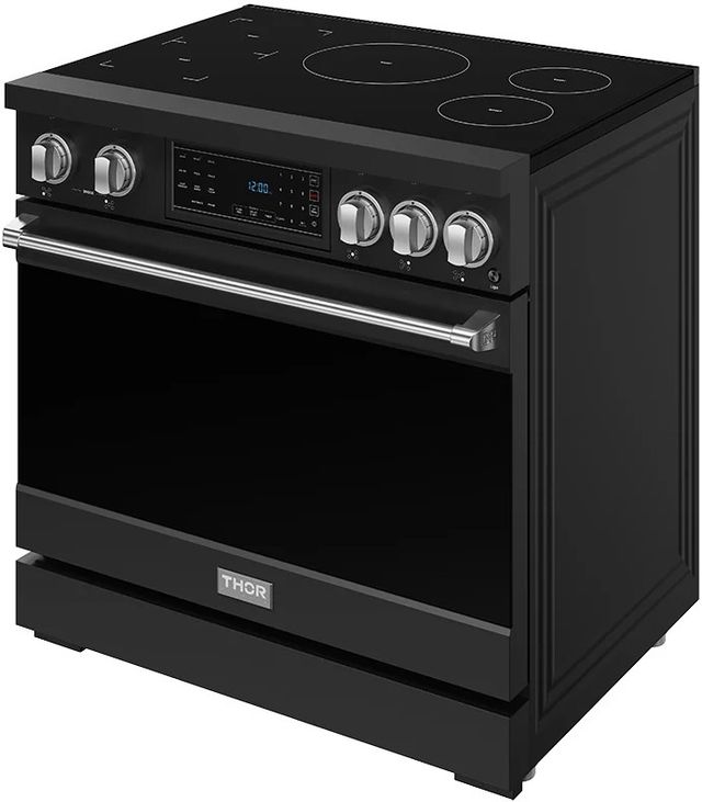 Thor Kitchen® Gordon Ramsay Collection 36" Black Pro Style Induction Range with Tilt Panel Touch Control and Stainless Steel Trim-3