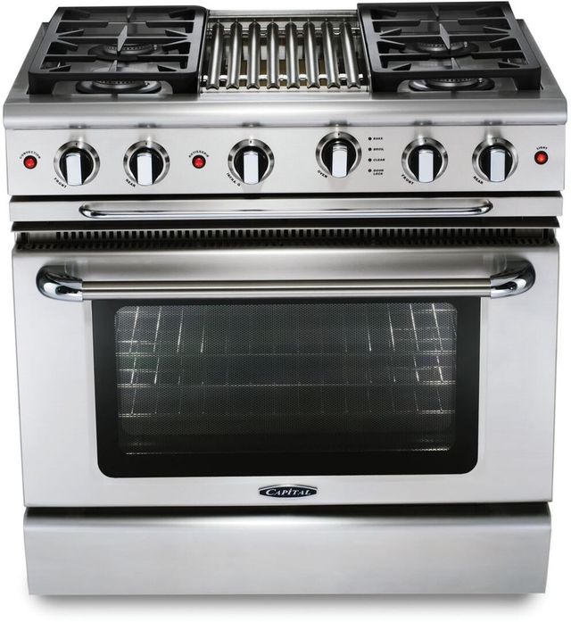 Capital Cooking Precision Series™ 36" Stainless Steel Pro Style Gas Range-0