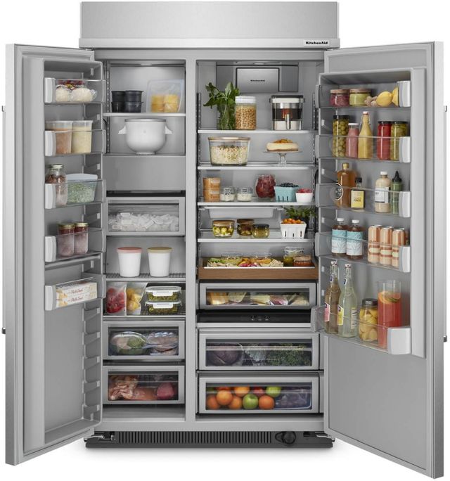 KitchenAid® 48 in. 30.0 Cu. Ft. Stainless Steel with PrintShield™ Finish Counter Depth Side-by-Side Refrigerator-2