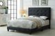 Titus Furniture Black King Tufted Upholstered Panel Bed-1