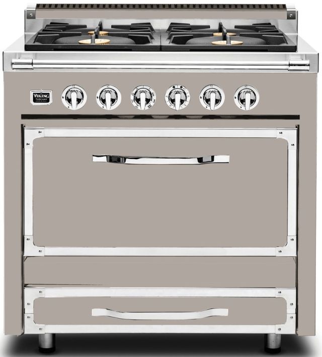 Viking® Tuscany 36" Pacific Grey Pro Style Dual Fuel Natural Gas Range-0