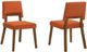 Armen Living Customizable Channell 2-Piece Orange Upholstered Dining Chair Set-1