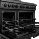 ZLINE Paramount Series 48" Black Stainless Steel Pro Style Dual Fuel Range with 8 Burner DuoPro™ Cooktop and Dual Ovens-4