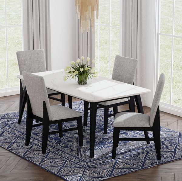 Dining chair pulled out from a table Dining chair pulled out from a table