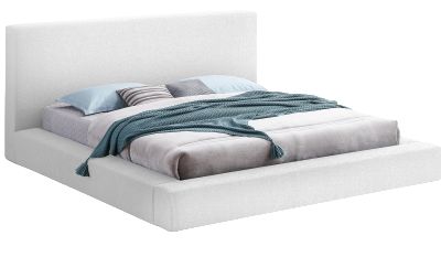 Meridian Furniture Terra White Upholstered King Panel Bed-0