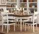 Jofran Inc. Madison County Barnwood Round to Oval Dining Table with Vintage White Base-1
