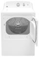 GE® 7.2 Cu. Ft. White Electric Dryer with Silver Matte Backsplash  -1