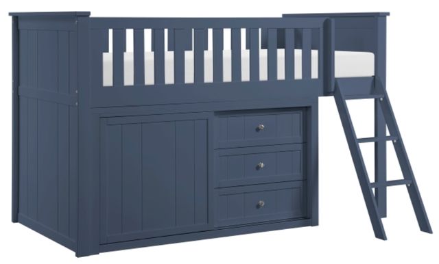 Homelegance® Nora Blue Twin Low Loft Bunk with Dresser-0