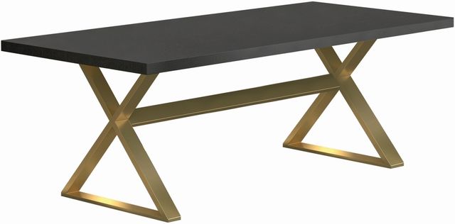 Coaster® Conway 5-Piece Aged Gold/Dark Walnut Dining Set-1