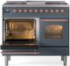 Ilve® Nostalgie II Series 40" Blue Grey Pro Style Dual Fuel Range-2