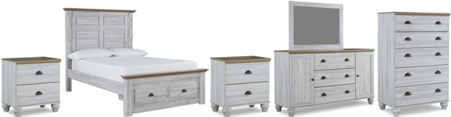 Signature Design by Ashley® Haven Bay 6-Piece Two-Tone Queen Panel Storage Bed Set-0