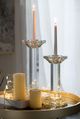 A & B Home Leon Crystal Clear Pillar Candle Holder-4