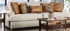 Furniture of America® New Meadows Caramel/Sand Sofa