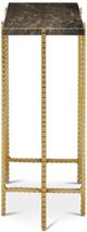 Currey & Company Flying Gold Stone Top Side Table with Gold Metal Frame-2