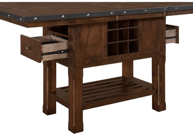Mazin Furniture Schleiger Dark Brown Counter Height Dining Table-2