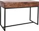 Porter International Designs Lakewood Brown Lift Top Console Table with Black Metal Frame-3
