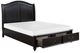 Mazin Furniture Herman Charcoal Brown Eastern King Platform Bed with Footboard Storage-2