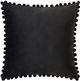 Livia Pom Pom Black Decorative Pillow-0