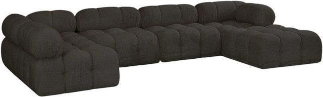 Meridian Furniture Ames 6-Piece Brown Modular Sectional with Ottoman-0