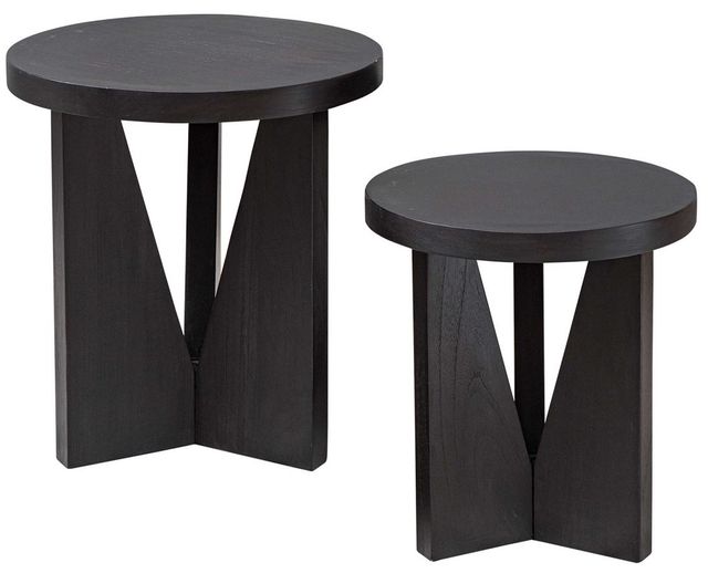 Uttermost® Nadette 2-Piece Dark Espresso Nesting Table Set-0