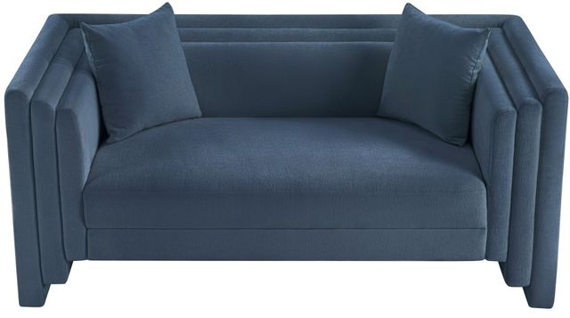 Meridian Furniture Everett Light Blue Chenille Fabric Loveseat-3