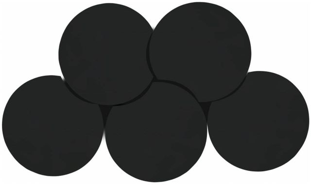 Meridian Furniture Dimple 5-Piece Matte Black 16" Modular Nesting Coffee Table Set-1