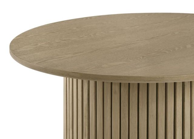Coaster® Hamlyn Natural Oak Round Fluted Occasional Coffee Table-4