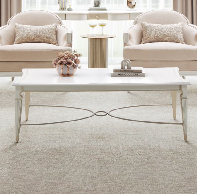 Michael Amini® La Marisia Creamy Pearl Cocktail Table-1