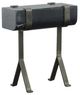 Fairfield® Sundries Equestrian Blackwashed Drink Table with Antique Zinc Base-0