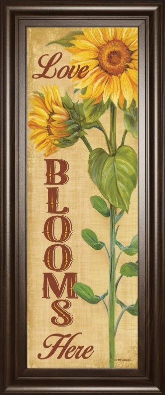 Classy Art Love Blooms Here by Ed Wargo Wall Art-0