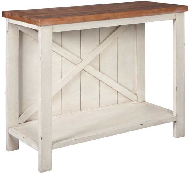 Signature Design by Ashley® Abramsland White/Brown Console Sofa Table-0