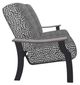 Telescope Casual St. Catherine Agra Classic/Black Aluminum/Fabric Outdoor MGP Cushion Loveseat with Boardwalk Rustic Arms-2