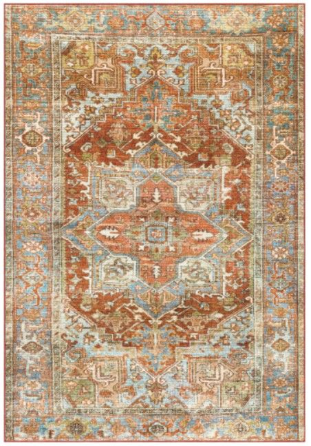 Surya Leicester Brick Red/Cream 4'x6' Area Rug-0
