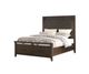 Holland House Furniture Montana Distressed Charcoal Queen Panel Storage Bed-1