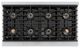 ZLINE Autograph Edition Paramount 48" 6.7 Cu. Ft. Satin Stainless Steel Gas Range with 8 Burner DuoPro™ Cooktop and Dual Ovens with Black Matte Doors and Champagne Bronze Accents-2