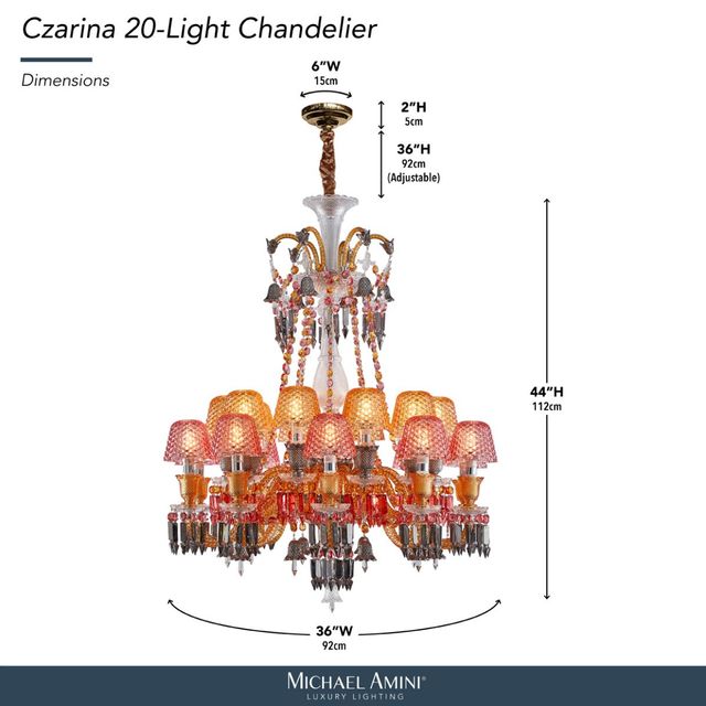 Michael Amini® Czarina Chrome 20-Light Chandelier-2