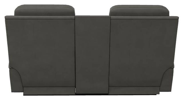 La-Z-Boy® Greyson Blue Grey Leather Power Reclining Loveseat with Console and Headrest-3