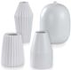 Stylecraft Dann Foley Lifestyle 4-Piece Satin White Vase Set-0