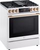 LG Studio 30" Essence White Slide In Gas Range -2