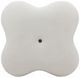 Sagebrook Home White Clover Ottoman with Black Fringes-1