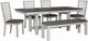 Liberty Furniture Brook Bay 6-Piece Carbon Gray/Textured White Trestle Table Set-0
