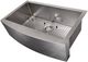 ZLINE Vail 33" Stainless Steel Farmhouse Apron Mount Single Bowl Kitchen Sink with Bottom Grid-1