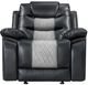 New Classic® Home Furnishings Nikko Black/Gray Power Glider Recliner-2