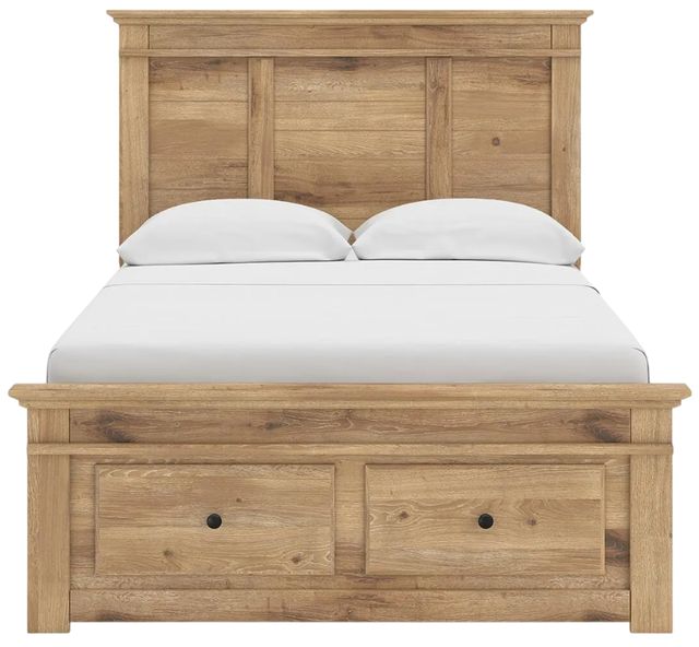 Signature Design by Ashley® Makidern Tan Full Panel Bed with 4-Drawer Storage-3