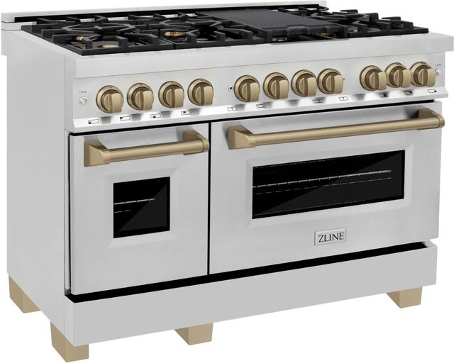 ZLINE Autograph Edition 48" Stainless Steel Pro Style Dual Fuel Range-2