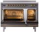 Ilve® Nostalgie II Series 48" Matte Graphite Pro Style Induction Range-0