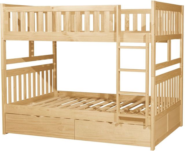 Homelegance® Bartly Natural Pine Youth Full/Full Bunk Storage Bed-3