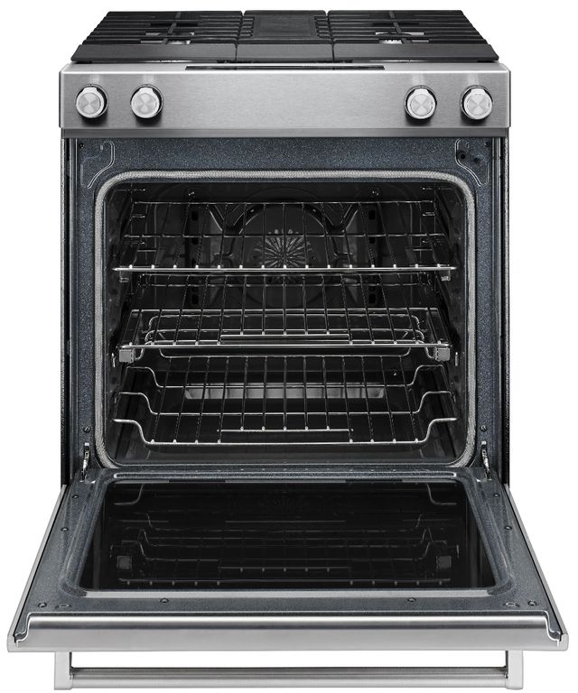 KitchenAid® 30" Stainless Steel Slide-In Dual Fuel Range-1